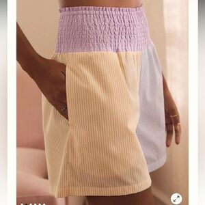 By Anthropologie Colourblock Stripe Pyjama Shorts